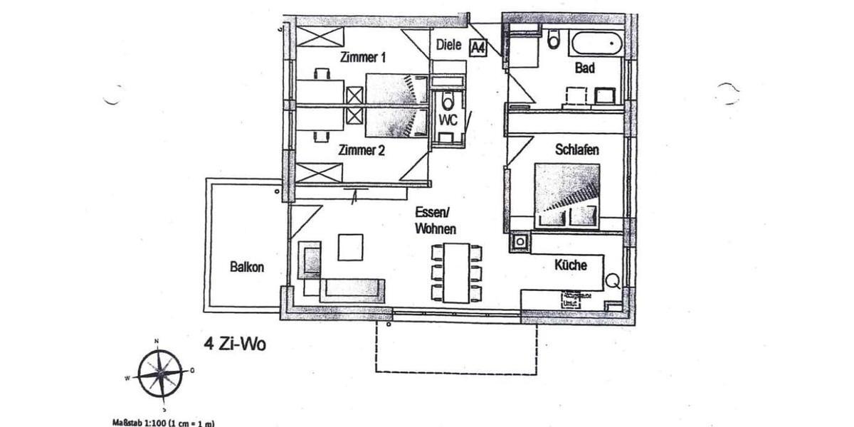 Etagenwohnung Sachsenheim - 4 Zimmer, 85 m&sup2;, 1.190&euro; | Angebot:26464809