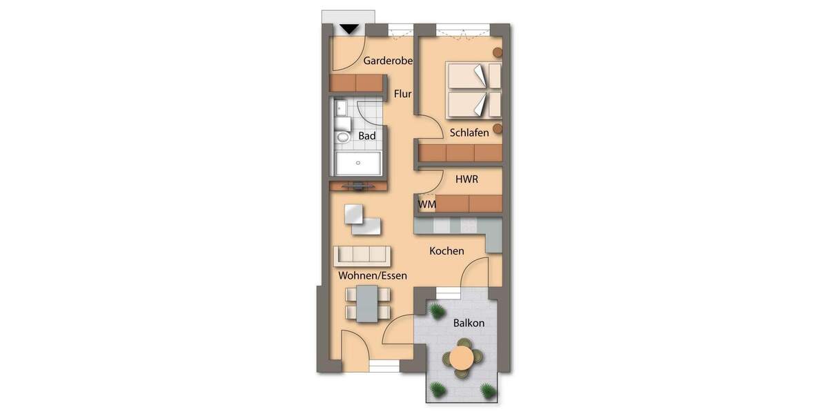 Etagenwohnung Seubersdorf - 2 Zimmer, 60 m&sup2;, 695&euro; | Angebot:24844656