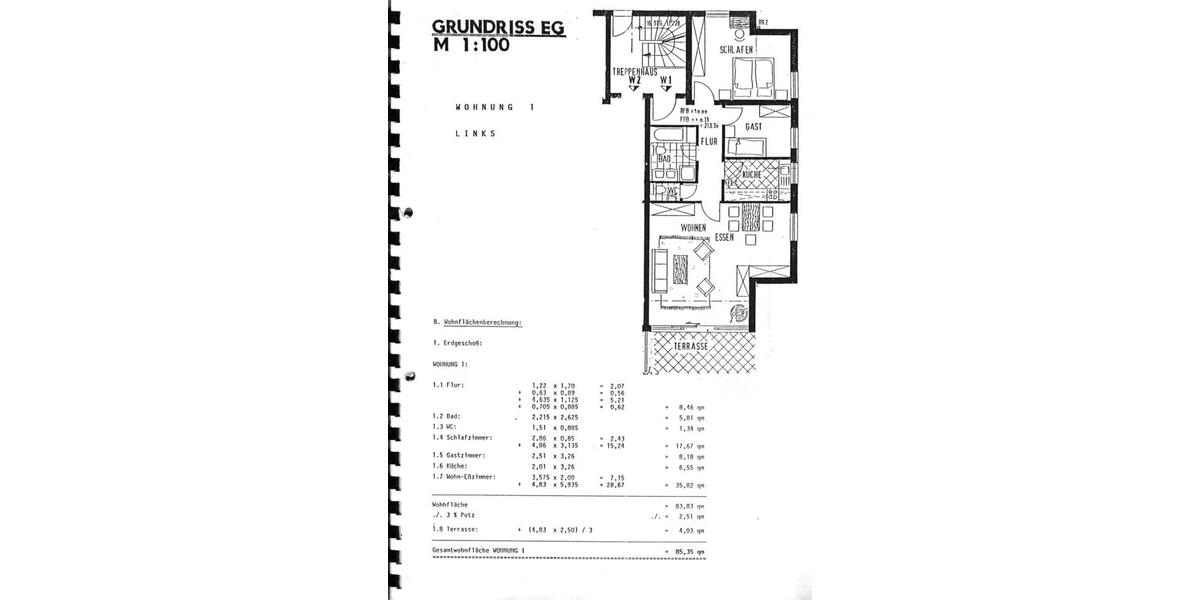 Terrassenwohnung Veitshöchheim - 3 Zimmer, 85 m&sup2;, 940&euro; | Angebot:24464311