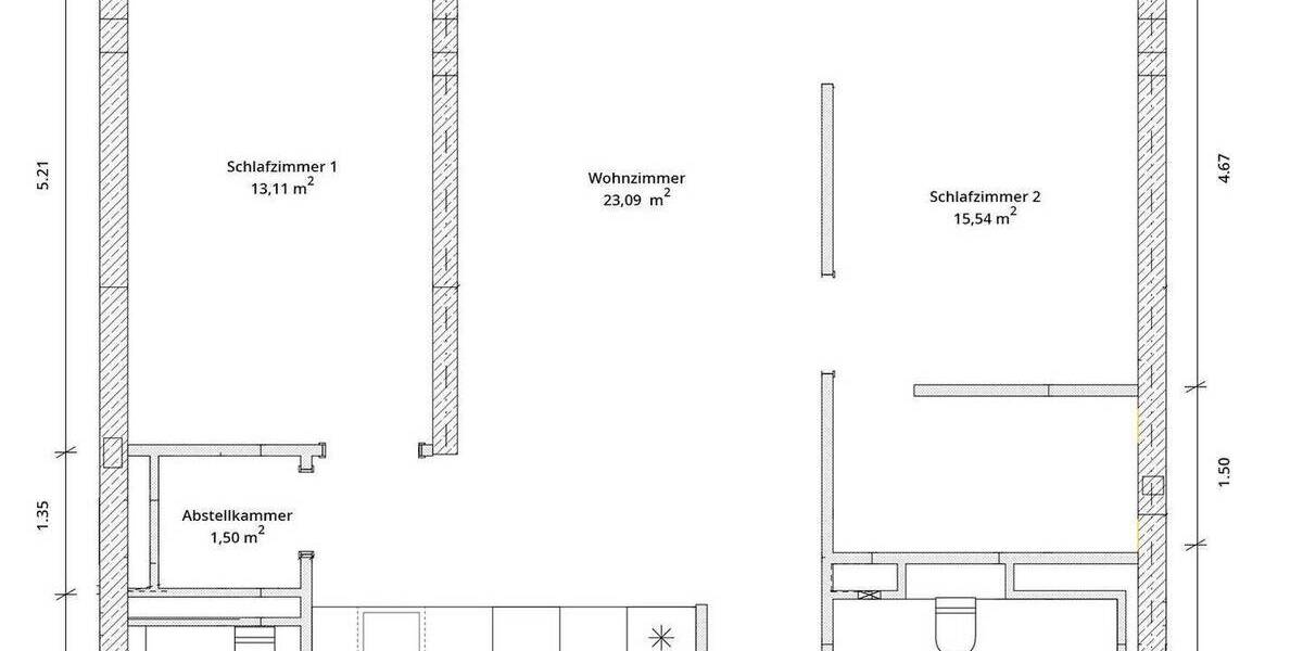 Etagenwohnung Berlin Spandau - 3 Zimmer, 70 m&sup2;, 1.548&euro; | Angebot:26881686
