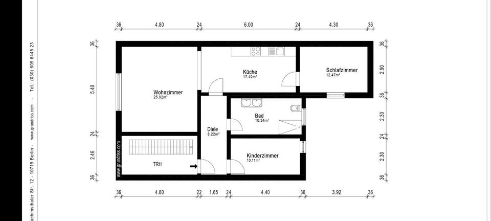 Hochparterre Zehdenick - 3 Zimmer, 83 m&sup2;, 850&euro; | Angebot:26671128