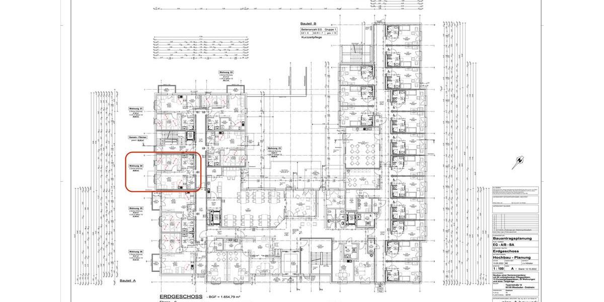 Erdgeschoßwohnung Wiesbaden Dotzheim - 2 Zimmer, 45 m&sup2;, 919&euro; | Angebot:26458618