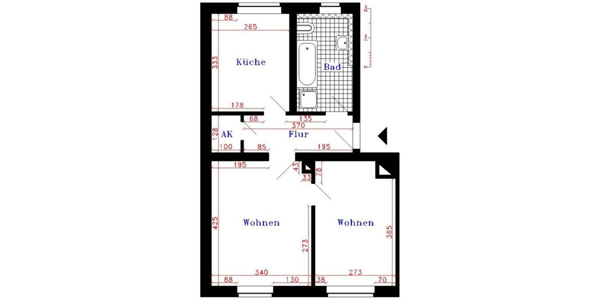 Erdgeschoßwohnung Lunzenau - 2 Zimmer, 47 m&sup2;, 250&euro; | Angebot:13571166