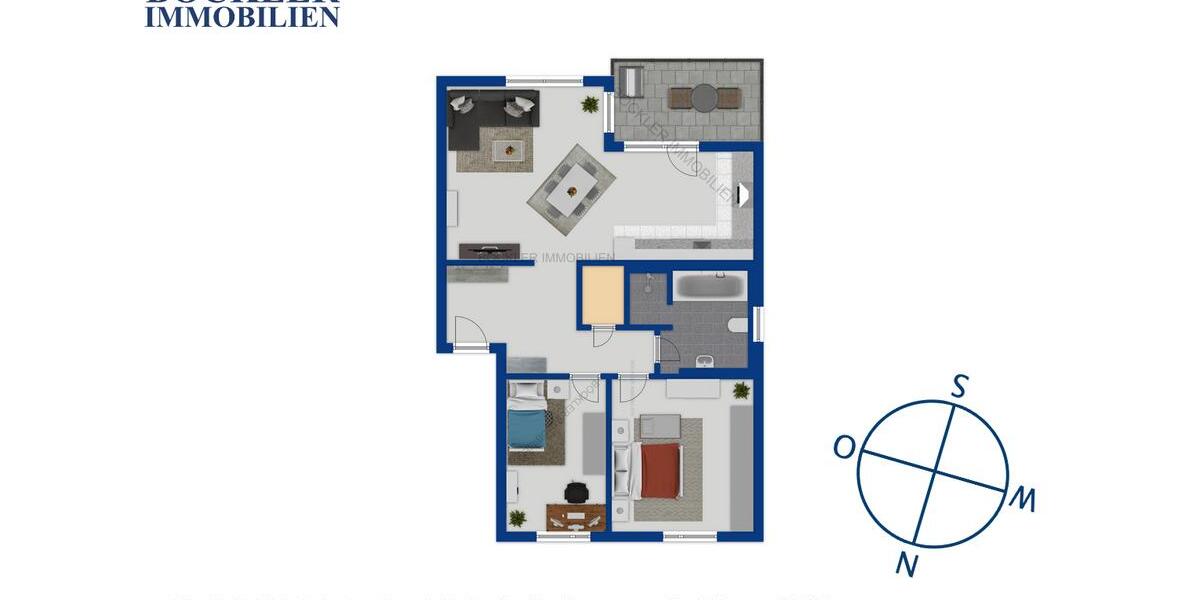 Etagenwohnung Schömberg - 3 Zimmer, 74 m&sup2;, 1.100&euro; | Angebot:26618151