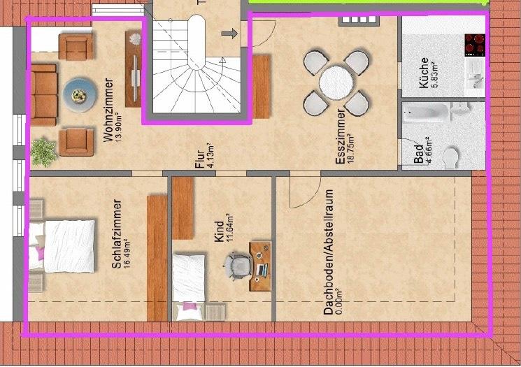 Dachgeschoßwohnung Ahlen Dolberg - 4 Zimmer, 62 m&sup2;, 770&euro; | Angebot:25311550