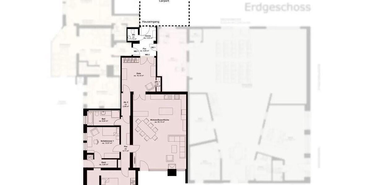 Wohnen auf Zeit Taunusstein - 3 Zimmer, 126 m&sup2;, 2.000&euro; | Angebot:26218137