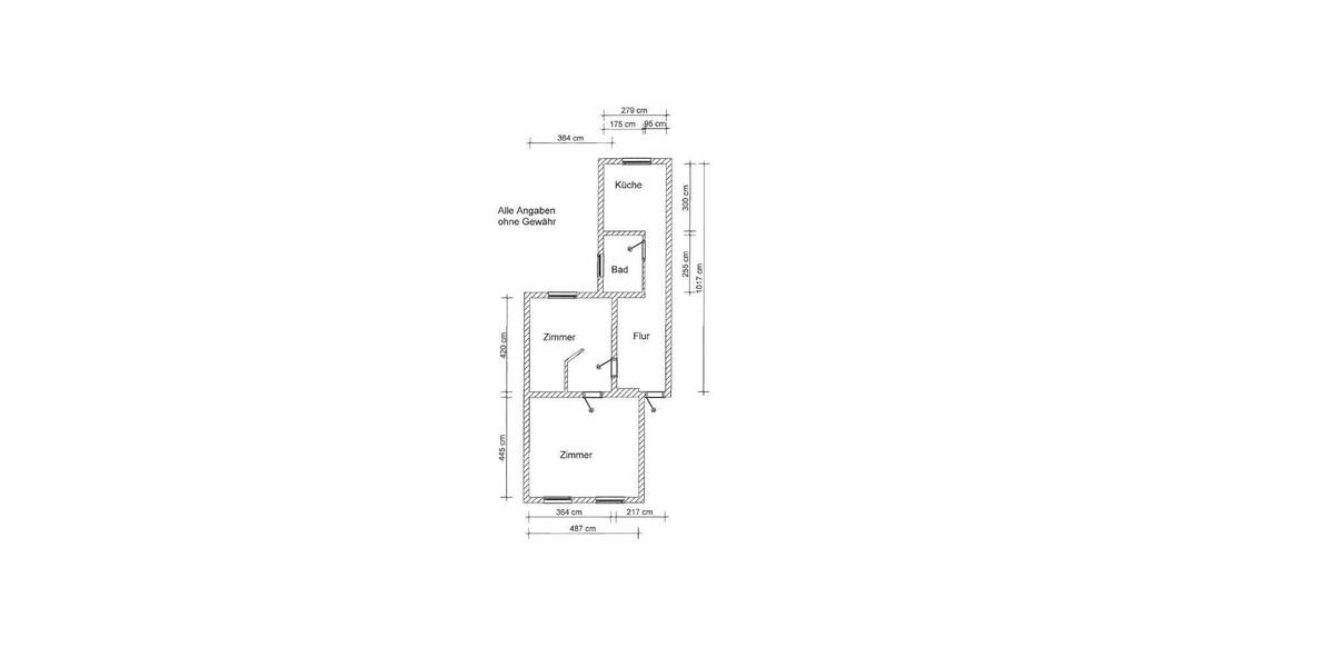 Etagenwohnung Güstrow - 2 Zimmer, 62 m&sup2;, 445&euro; | Angebot:26502997