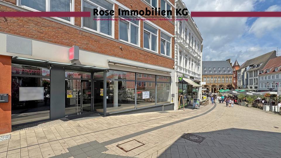 Ladenlokal in 1A-Lage am Marktplatz von Minden mit großer Schaufensterfront