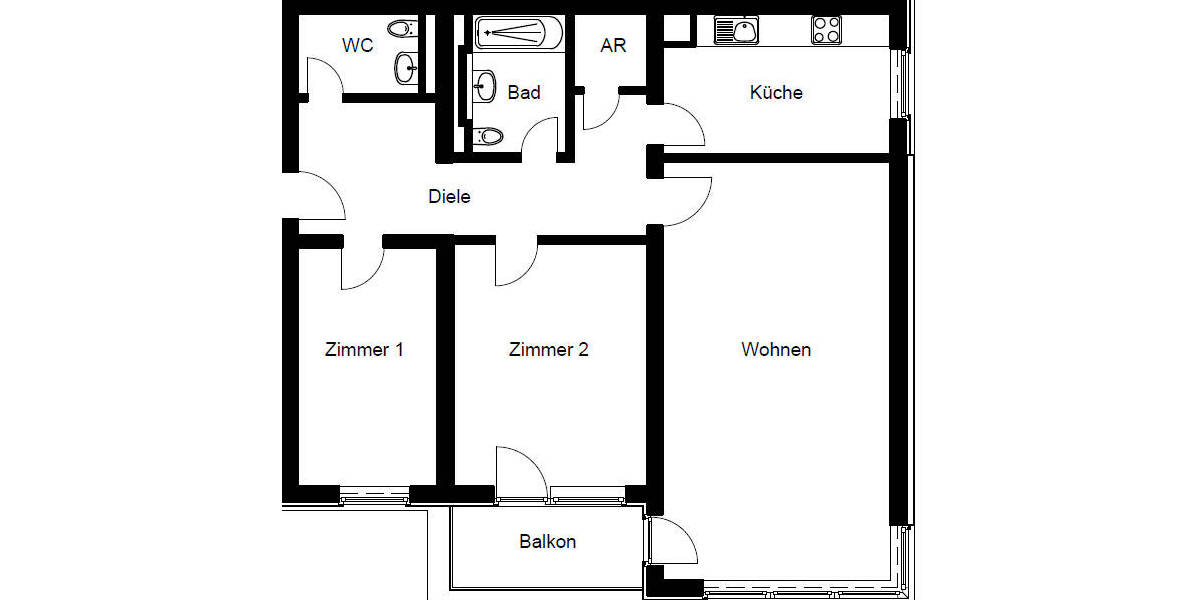 Etagenwohnung Köln Bayenthal - 3 Zimmer, 97 m&sup2;, 1.650&euro; | Angebot:26751060