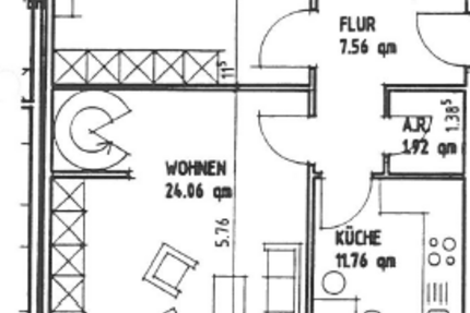 Wohnung Kitzingen Etwashausen - 3 Zimmer, 124 m&sup2;, 1.135&euro; | Angebot:26790956