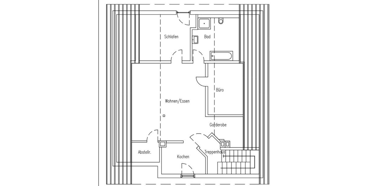 Neu ausgebaute, energetisch sanierte Dachgeschosswohnung 3 zimmer