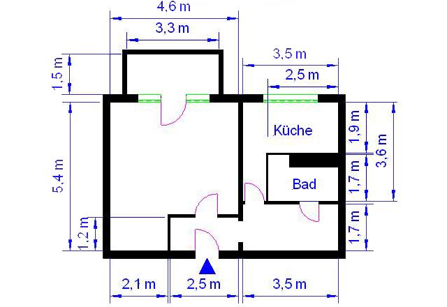 Etagenwohnung Magdeburg - 1 Zimmer, 43 m&sup2;, 363&euro; | Angebot:26233705
