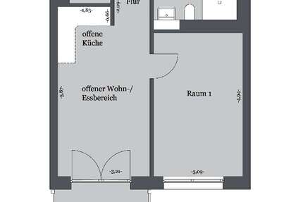 Wohnung zum Mieten in Hannover 560,12 € 44.81 m² 2 zimmer