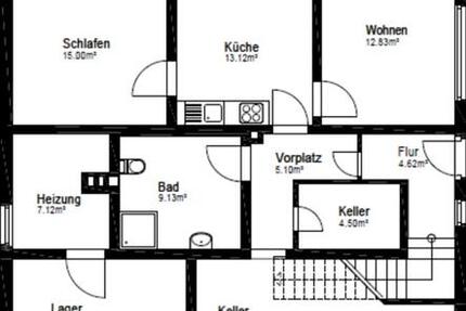 2-Zimmer-Wohnung in Langgöns-Cleeberg-Barrierearm & modernisiert zimmer