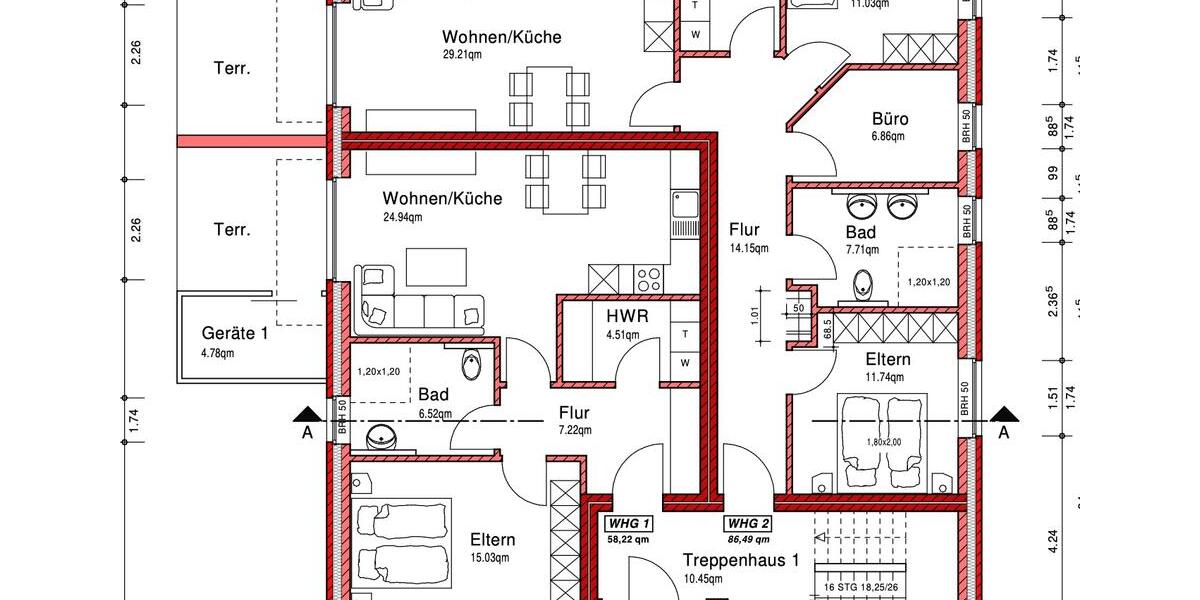 Etagenwohnung Cloppenburg - 4 Zimmer, 86 m&sup2;, 750&euro; | Angebot:26598440