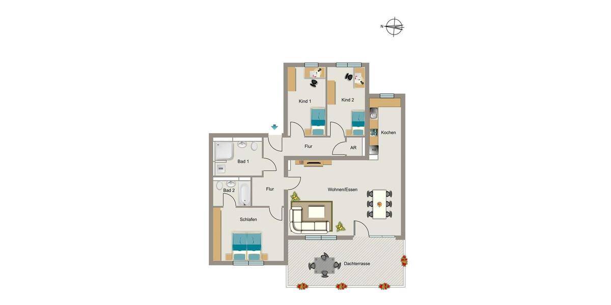 Etagenwohnung Rheinbach - 4 Zimmer, 122 m&sup2;, 1.683&euro; | Angebot:26641596
