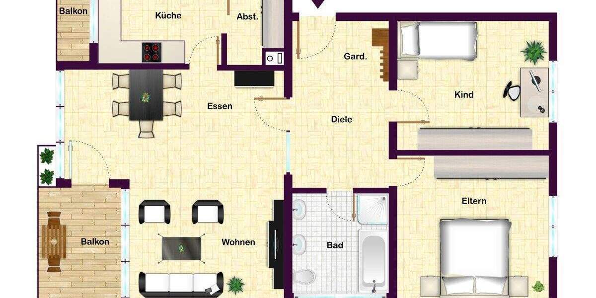 Etagenwohnung Satteldorf - 3 Zimmer, 86 m&sup2;, 850&euro; | Angebot:24871353