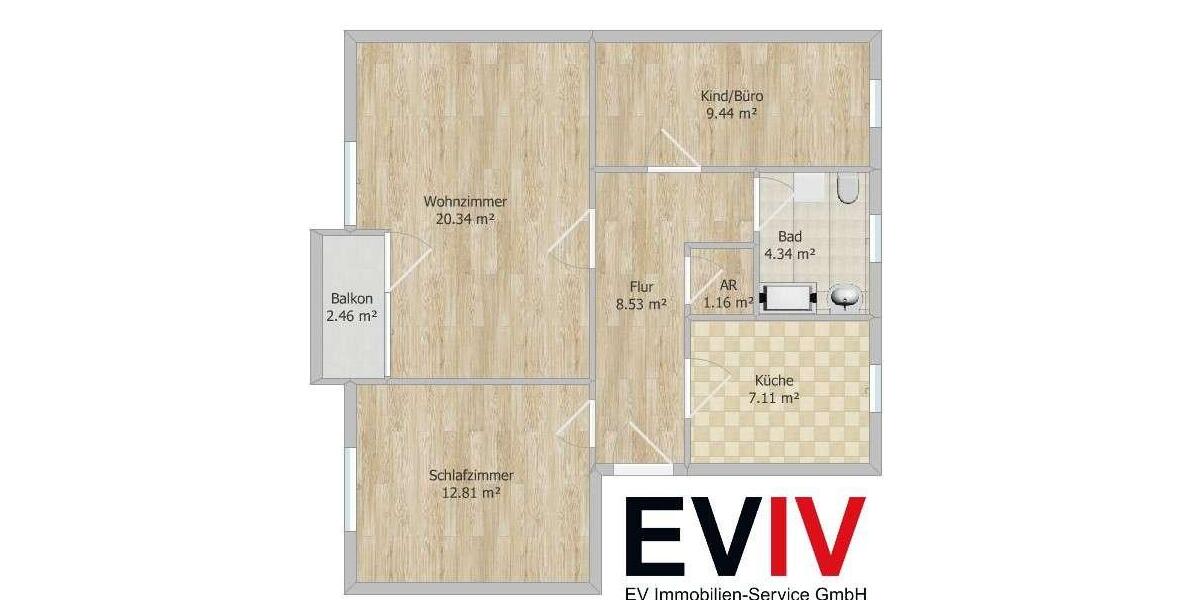 Etagenwohnung Wittmund - 3 Zimmer, 74 m&sup2;, 552&euro; | Angebot:24855741