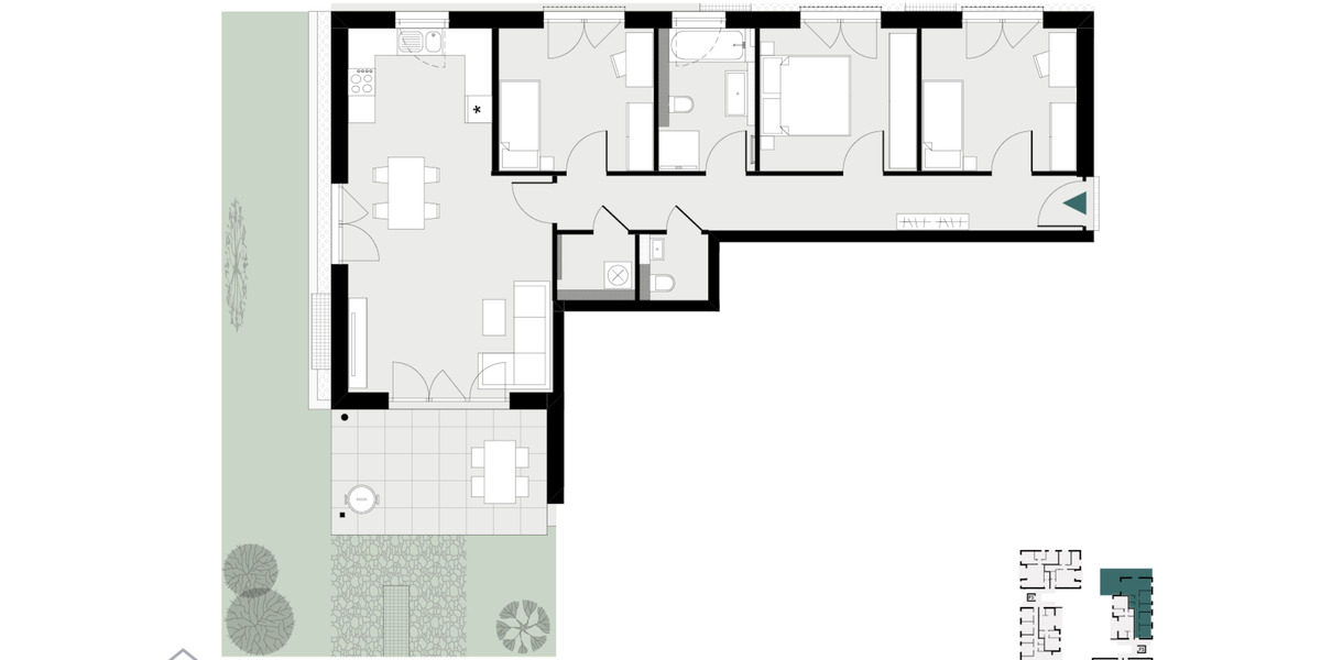 Erdgeschoßwohnung Bretzfeld - 4 Zimmer, 97 m&sup2;, 1.390&euro; | Angebot:24711269