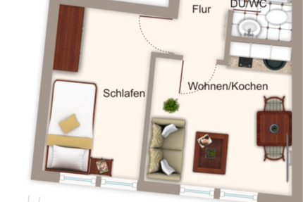 Wohnung Koblenz Arenberg-Immendorf - 1 Zimmer, 30 m&sup2;, 475&euro; | Angebot:25271355