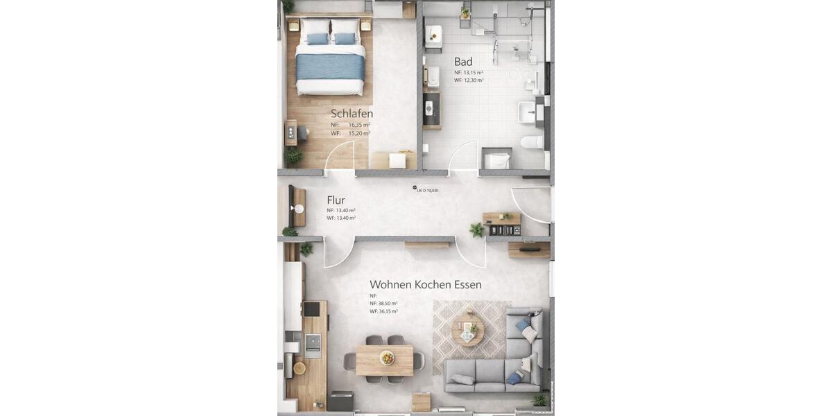 Etagenwohnung Gunzenhausen - 2 Zimmer, 77 m&sup2;, 1.150&euro; | Angebot:25655650