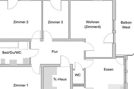 Schöne 4-Z-Whg mit EBK, 2 Balk., Gar. Stellpl. Kellerteil