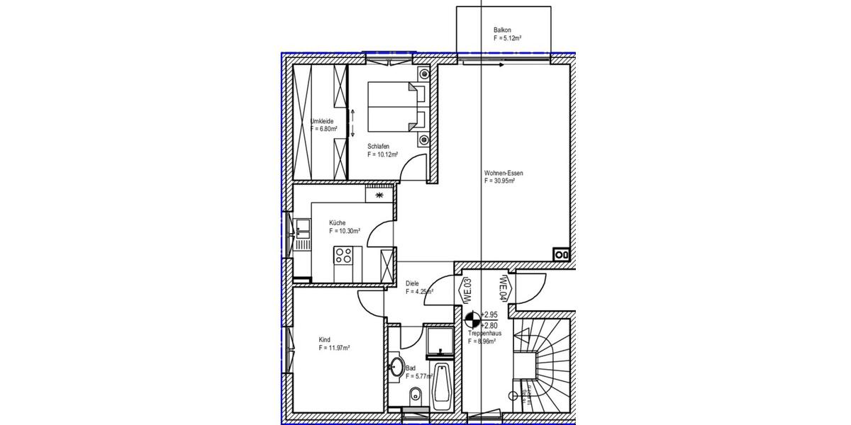 Etagenwohnung Offenbach am Main Bieber - 3 Zimmer, 90 m&sup2;, 1.300&euro; | Angebot:25151843
