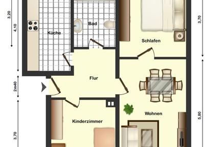 Wohnung Frohburg - 3 Zimmer, 66 m&sup2;, 550&euro; | Angebot:25639181