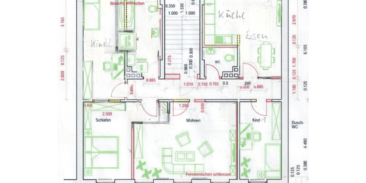 4-Zimmer-Wohnung, mit 2 Kinderzimmern, Fußbodenheizung in SBK 4 zimmer