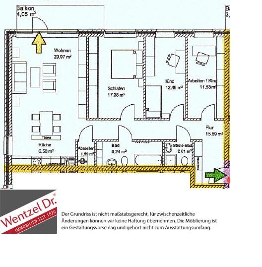 Etagenwohnung Stade Altländer Viertel - 4 Zimmer, 108 m&sup2;, 1.490&euro; | Angebot:26263978