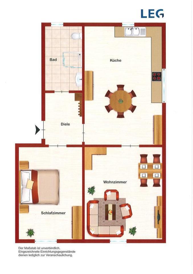 2-Zimmer-Wohnung in Übach-Palenberg zimmer