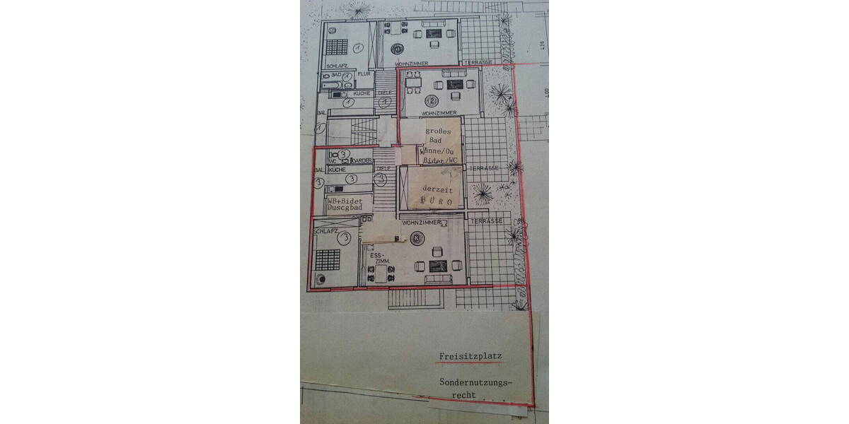 Terrassenwohnung Stuttgart Möhringen - 4 Zimmer, 138 m&sup2;, 1.980&euro; | Angebot:26767420