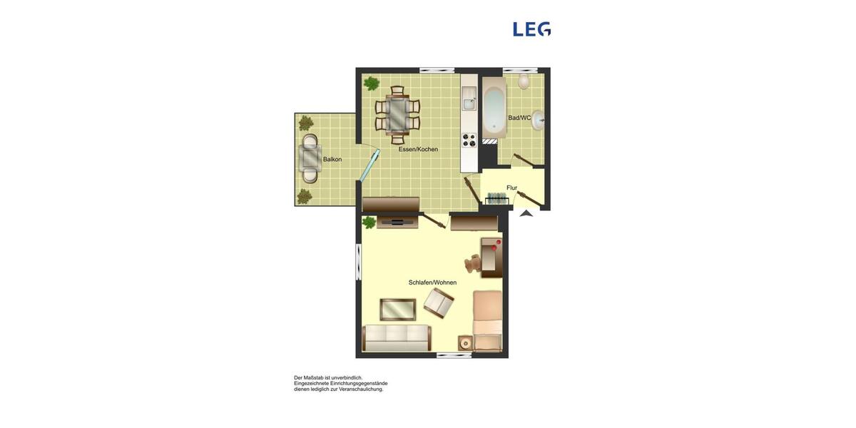 Charmante 1-Zimmer-Wohnung in Herford – Wohnen mit Tageslichtbad und Badewanne 1 zimmer