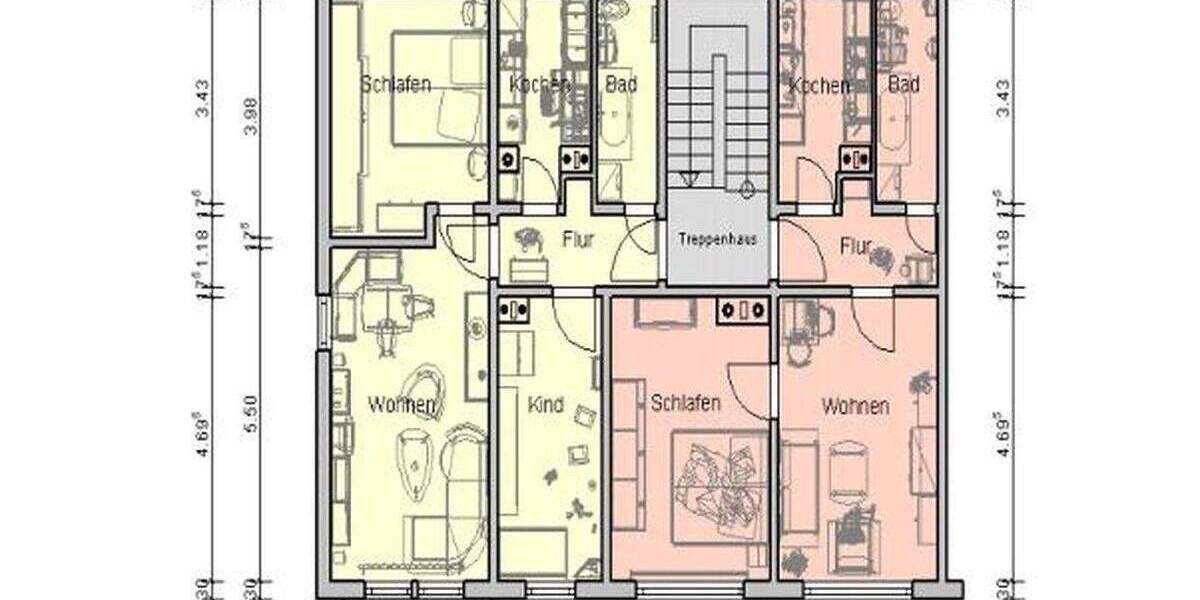 Etagenwohnung Am Ohmberg OT Bischofferode Bischofferode - 3 Zimmer, 60 m&sup2;, 293&euro; | Angebot:25696026