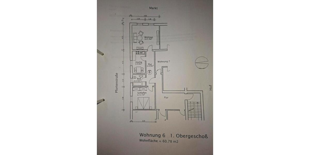 Etagenwohnung Gräfenhainichen - 2 Zimmer, 60 m&sup2;, 450&euro; | Angebot:26578502