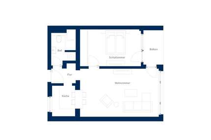 Wohnung Meerbusch Bösinghoven - 2 Zimmer, 55 m&sup2;, 858&euro; | Angebot:26999604