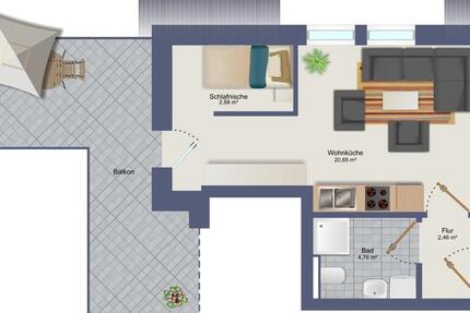 Wohnung Diepholz - 1 Zimmer, 31 m&sup2;, 552&euro; | Angebot:25220667