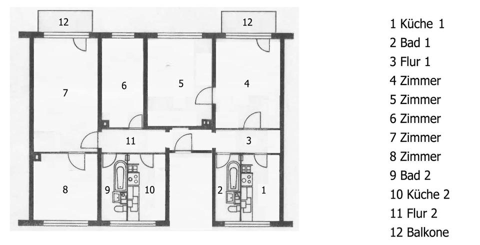Etagenwohnung Pasewalk - 5 Zimmer, 112 m&sup2;, 840&euro; | Angebot:26242904