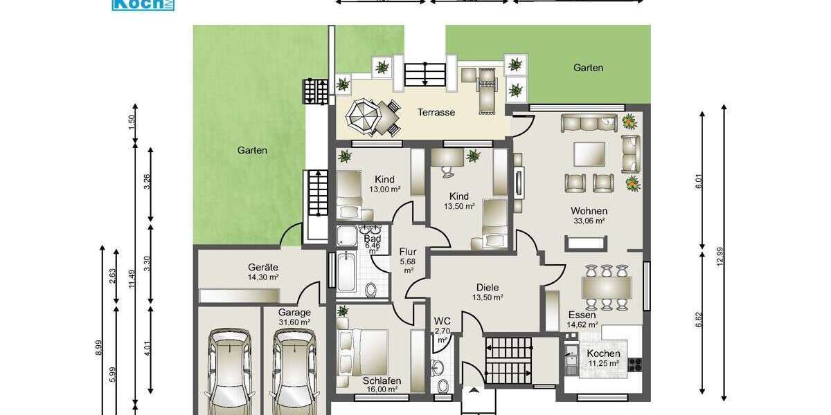 Etagenwohnung Malsch - 5 Zimmer, 138 m&sup2;, 1.175&euro; | Angebot:24954424