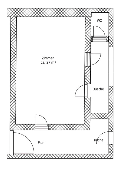 1 Zimmer Wohnung zentral