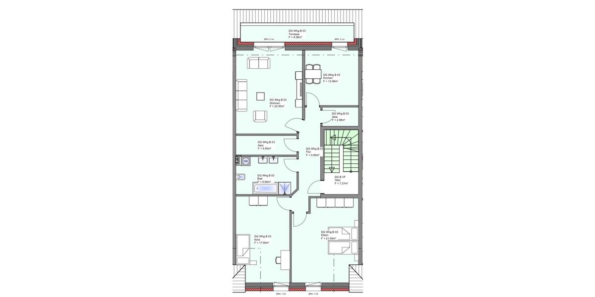 Etagenwohnung Papenburg - 3.5 Zimmer, 102 m&sup2;, 890&euro; | Angebot:26676415