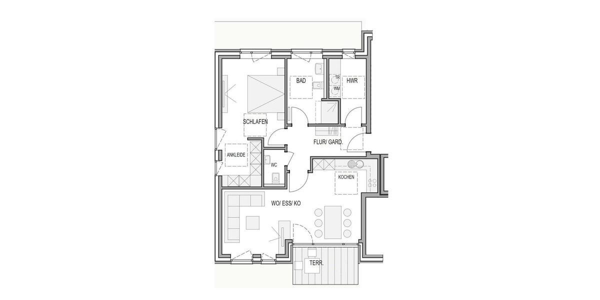 Erdgeschoßwohnung Edewecht - 2 Zimmer, 77 m&sup2;, 890&euro; | Angebot:25511131