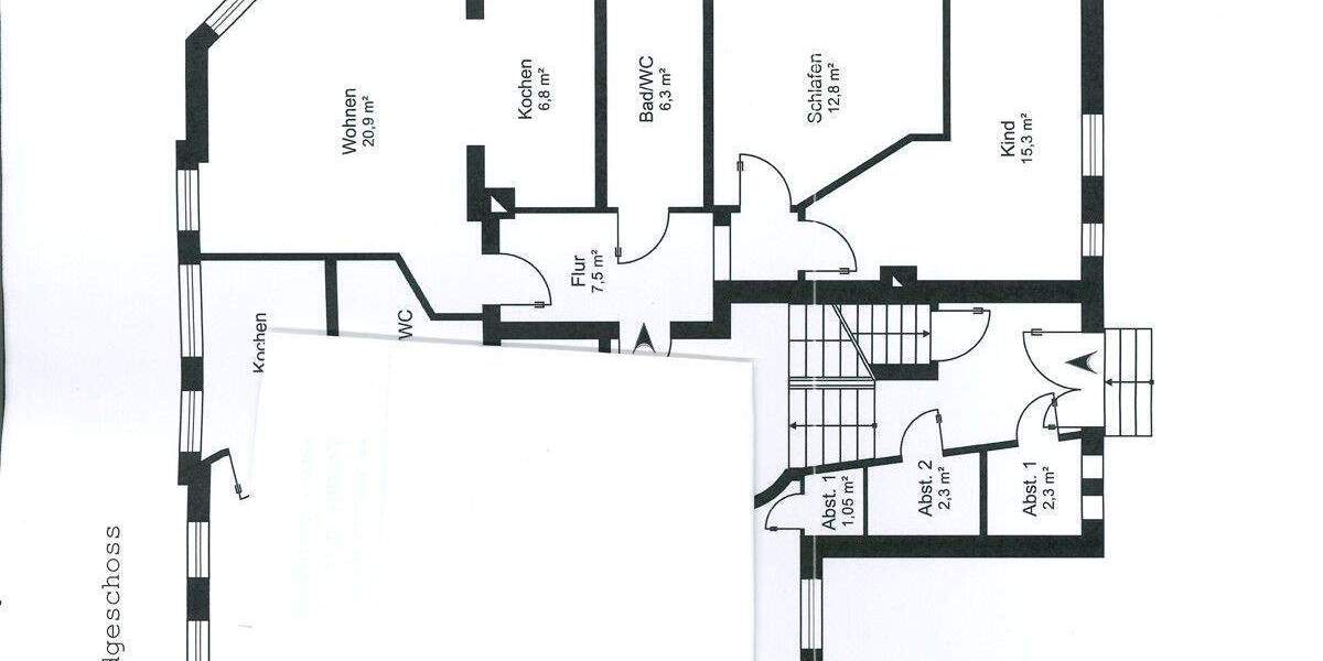 Etagenwohnung Hohenstein-Ernstthal Ernstthal - 3 Zimmer, 79 m&sup2;, 415&euro; | Angebot:25996741