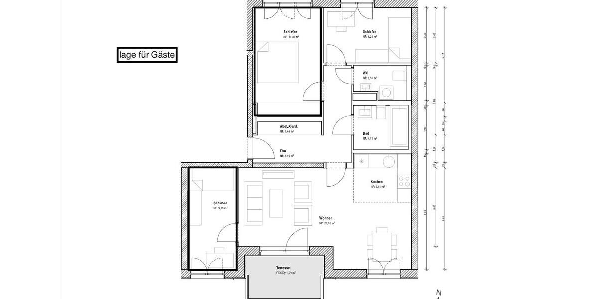 Etagenwohnung Berlin Hellersdorf - 4 Zimmer, 85 m&sup2;, 1.700&euro; | Angebot:26042702