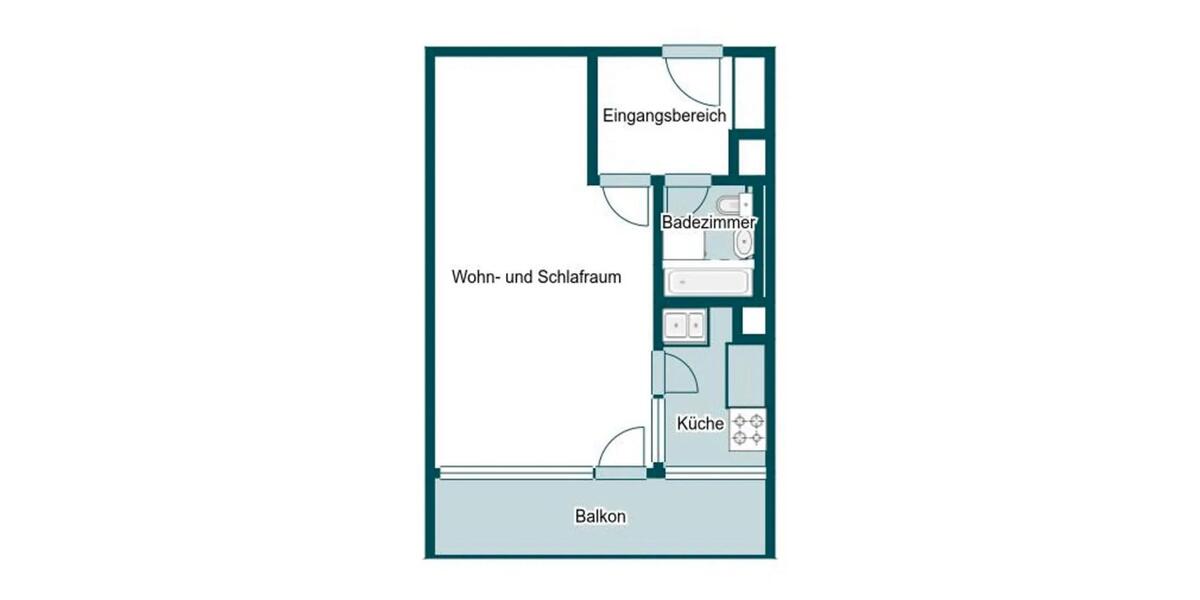 Etagenwohnung Sankt Augustin - 1.5 Zimmer, 45 m&sup2;, 800&euro; | Angebot:26288162