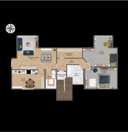 Dachgeschoßwohnung Lingen (Ems) Gauerbach - 3 Zimmer, 88 m&sup2;, 880&euro; | Angebot:26012827