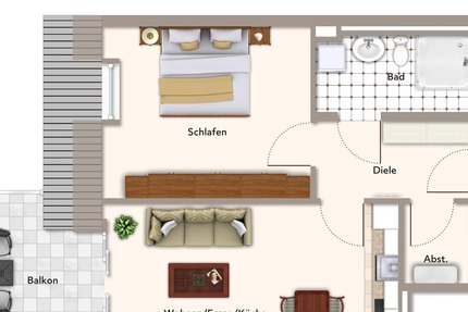 Wohnen für Senioren: Schicke Wohnung in Tübinger Halbhöhenlage 2 zimmer
