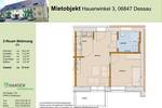Etagenwohnung Dessau-Roßlau Kochstedt - 2 Zimmer, 37 m&sup2;, 305&euro; | Angebot:26155298