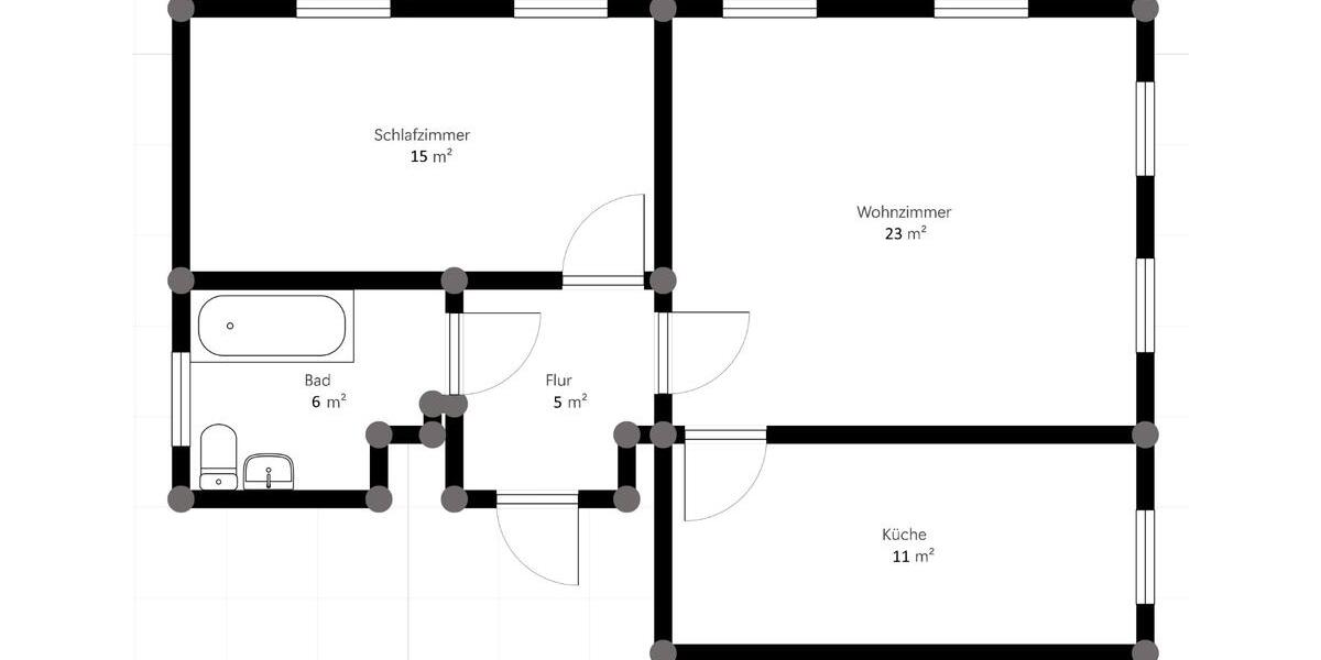 Etagenwohnung Gersdorf - 2 Zimmer, 60 m&sup2;, 370&euro; | Angebot:26582112