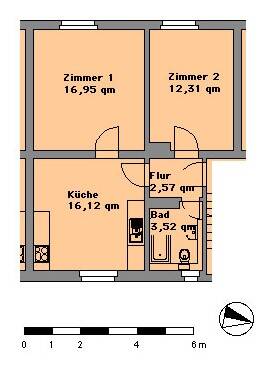 Etagenwohnung Lauta Torno - 2 Zimmer, 51 m&sup2;, 286&euro; | Angebot:26093140